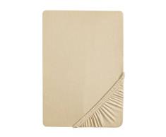 Biberna 2744/547/046 Biber Spannbetttuch, 60 x 120 cm bis 70 x 140 cm, kitt