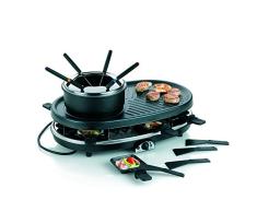 Kela 66664 Raclette-, Grill- und Fondue-Set, Für 6 bis 8 Personen, Stahl antihaftbeschichtet, Bernardino