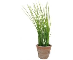 Esschert Design Kunststoffpflanze Schnittlauch im Topf, Größe S, ca. 8,6 cm x 8,6 cm x 15 cm