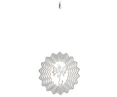 NATURES MELODY - Cosmo Windspiel DRACHE, ca. 5 Zoll / ca. 12 cm, silberfarben