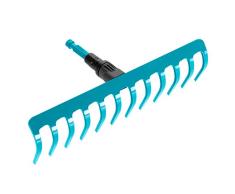 Gardena combisystem-Rechen: Praktische Harke mit 12 Zinken, ideales Gartenzubehör zum Rechen, Unkrautentfernen und zur Bodenbearbeitung, Arbeitsbreite 30 cm, passend zu allen cs-Stielen (3177-20)