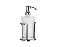 SMEDBO Soap Dispenser Free Standing, Polished Chrome FK201 Konturenhalter mit Seifenspender, porzellan, silber