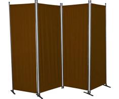 Angerer 4-TLG. Swingtex Paravent, braun