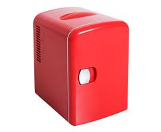 Homcom Mini-Kühlschrank, multifunktional, kalt, 4 l, Rot, 25 x 18,5 x 26 cm
