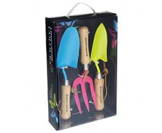 Spear & Jackson Buntes Colours-Set mit Blumenkelle, Unkrautgabel und Pflanzkelle, mehrfarbig
