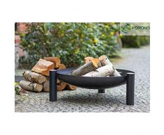KORONO 5900105400260 Feuerschale, Rohstal, 77 x 77 x 30 cm