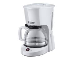 Russell Hobbs Kaffeemaschine Textures weiss, bis 10 Tassen, 1,25l Glaskanne, Abschaltautomatik, Wasserstandsanzeige, Warmhalteplatte, Abschaltautomatik, Tropf-Stopp,975W, Filterkaffeemaschine 22610-56