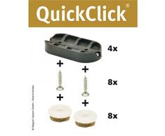 WAGNER QuickClick® Stuhlgleiter // 4er-Set zum Anschrauben, für Freischwinger // „Ultrasoft“ - 52 x 25 mm - 15831400