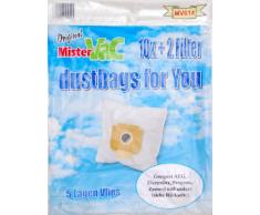 mistervac MV 614 / Staubsaugerbeutel Vlies 5-lagig / Vorteilspack 20 Tüten + 4 Filter / für Electrolux Z, Progress PC M, Tornado TO