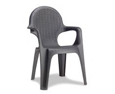 Scab Rudiano SAB347 Sessel, geflochten, Anthrazit