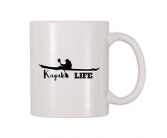 4 alle mal Kajak Life Kaffee Tasse 11 Oz weiß