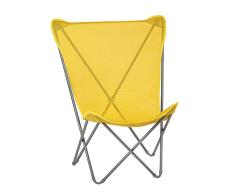 LAFUMA MOBILIER Sessel für den Außenbereich, Klappbar und kompakt, MAXI POP UP, Plastitex, Farbe: Tournesol, LFM2930-9273