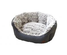 Nobby Komfort Bett oval CACHO grau / blau L x B x H: 55 x 50 x 21 cm