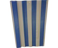 Angerer 3324/1001_600 Balkonbespannung PE-Gewebe Blockstreifen, Blau, 90 cm hoch, Länge: 6 Meter