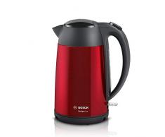 Bosch DesignLine Wasserkocher TWK3P424, 1,7 Liter, Tassenanzeige, 2400 Watt, deep red/grey