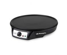 Orbegozo CM 2360 Elektrische Crêpes-Pfanne, Antihaftbeschichtung, 30 cm Durchmesser, einstellbare Temperatur, 1000 W Leistung