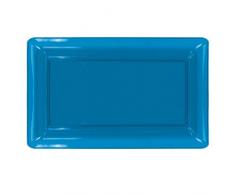Party Essentials Serviertablett aus Hartplastik, rechteckig, 30,5 x 45,7 cm 16-Inch neonblau