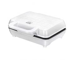 MPM MGO-25 Professionelles Waffeleisen für 2 Dicke belgische Waffeln, Antihaftplatten, automatische Temperatur, weiß 1000W, 1000, Blanco