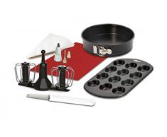 Krups XF5560 Prep&Cook Zubehör Set, schwarz/weiß/rot