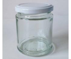 Nutley s 190 ml Runde Einmachgläser, Plus weiß Deckel (6 Stück)