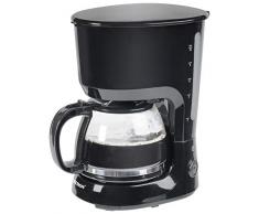 Bestron Kaffeemaschine mit Warmhalteplatte, Für gemahlenen Filterkaffee, 10 Tassen, 750 Watt, Schwarz