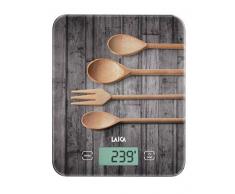 Laica KS5010 elektronische Küchenwaage, Grau/Braun