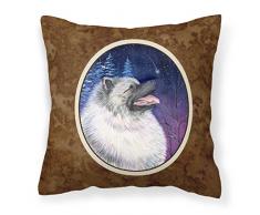 Carolines Treasures SS8350PW1414 Starry Night Keeshond Dekokissen, Leinenstoff, groß, Mehrfarbig