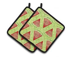 Caroline s Treasures bb7518pthd Watercolor Wassermelone verziert Topflappen, 19,1 x 19,1 cm Multicolor