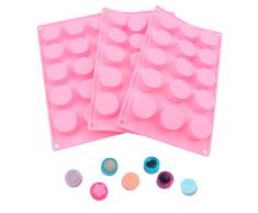 Baker Depot Silikonform für Form Seife Werkzeug Backen Runde Form 3er-Set