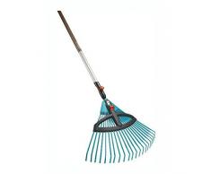 Gardena combisystem-Kunststoff-Verstellbesen-Aktion: Laubbesen mit verstellbaren elastischen Kunststoffzinken, Holzstiel aus FSC 100%-zertifiziertem Holz, Arbeitsbreite 35 bis 52 cm (3099-30)