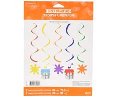 Creative Converting 317727 Festliche Kunst Party Dekoration Hängedekoration, verschiedene Größen, mehrfarbig