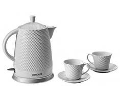 CONCEPT Hausgeräte RK-0040 Keramik Wasserkocher + 2 Tassen 1.5L 2200W