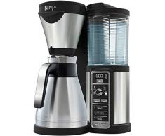 Ninja CF065EU Kaffeeautomat mit Timer und Auto-iQ Technologie (Kaffeemaschine mit Thermoskanne aus Edelstahl, Milchaufschäumer und 2 Thermo Tassen, Filter Kaffeebereiter) silber