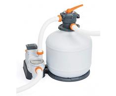 Bestway Flowclear Sandfilteranlage mit Zeitschaltuhr 11,355 l/h Sandfilter, grau