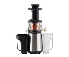 H.Koenig GSX12 Entsafter / Slow juicer / 1 L Fassungsvermögen / 400 W / Tropfstopsystem / mit Tresterbehälter / Edelstahl / schwarz