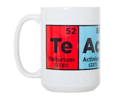 Periodensystem Science Teacher Chemie Student Graduate Geschenk Tasse – 15 Oz Deluxe Doppelseitig Kaffee Tee Tasse