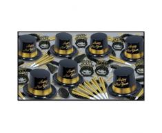 Beistle 88780-50 Deko Legacy Party-Sortiment für 50 Personen ASSORTMENT FOR 25 PEOPLE schwarz/gold