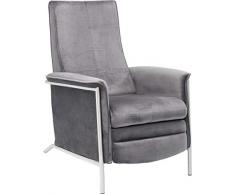 Kare Design Relaxsessel Lazy Samt, grau, (H/B/T) 104 x 70 x 90 cm