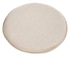 Dehner Sitzkissen Lio, Ø 40 cm, Höhe 4 cm, Polyester, beige