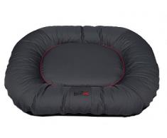 Hobbydog Hundebett Hundesofa Hundekorb Tierbett Verschiedene Größen und Farben - Ponton Comfort (XL - 78cm x 100cm x 15cm, 4 - grau mit rot)