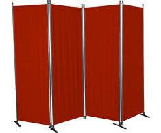Angerer 4-TLG. PE Paravent, Bordeaux