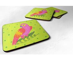 Caroline s Treasures ld6145fc bird-parrot Schaumstoff Untersetzer (4 Stück), 8,9 cm H x 8,9 cm W, multicolor