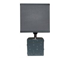 King Home L1713623 Tischleuchte, dunkelgrau, 14X11X26H