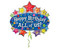 Anagram Luftballons Folienballon Happy Birthday from All Marquee, 78,7 cm, mehrfarbig