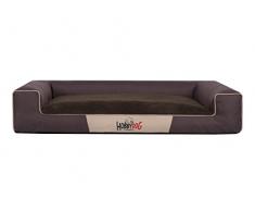 HobbyDog XL VIEBRA2 Hundebett Victoria Exclusive Größe XL - 100 X 66 cm Dunkel Braun/Navy Brown Bett Matratze, XL, Brown, 4.2 kg