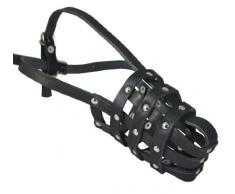 Leder Korb Maulkorb # 143 schwarz – Deutscher Schäferhund, Labrador, Husky, Retriever (Umfang 29,2 cm Schnauze Länge 10,8 cm)