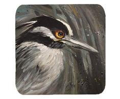 Caroline s Treasures jmk1219fc Night Heron Schaumstoff Untersetzer (Set von 4), 8,9 cm H x 8,9 cm W, multicolor