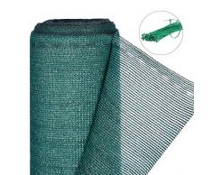 Relaxdays, grün Zaunblende, Sichtschutz für Zaun & Balkongeländer, HDPE Gewebe, UV-stabilisiert, wetterfest, 2 x 30 m