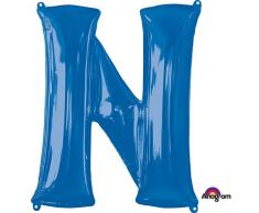 Anagram Folienballon 35427 Buchstabe N, 86,4 cm blau