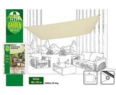 AKTIVE Sonnensegel für Garten, Polyester, 2 x 3 m, Creme (COLORBABY 53917)